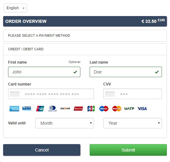 Wirecard Payment Page v1