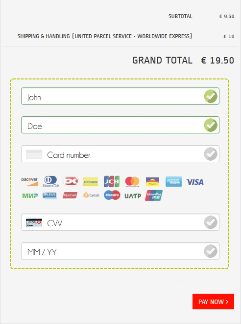 Seamless Payment Form