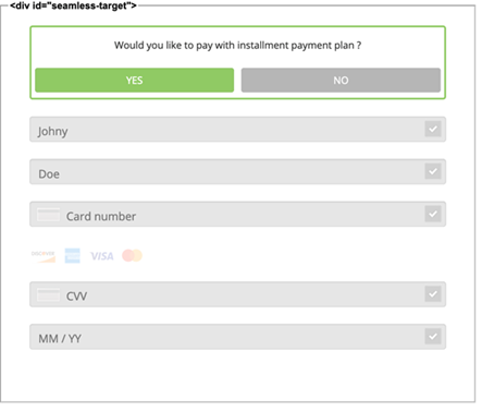 IPP payment form